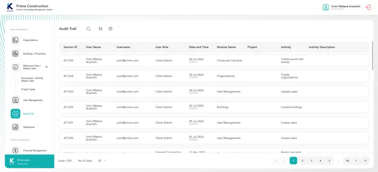 product dahboard preview